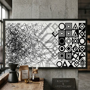Chaos naar Orde Abstract Geometrisch Poster