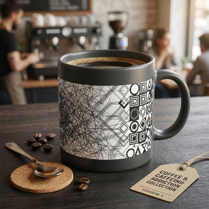 Chaos naar Orde Abstract Geometrisch Rechthoekige Sticker
