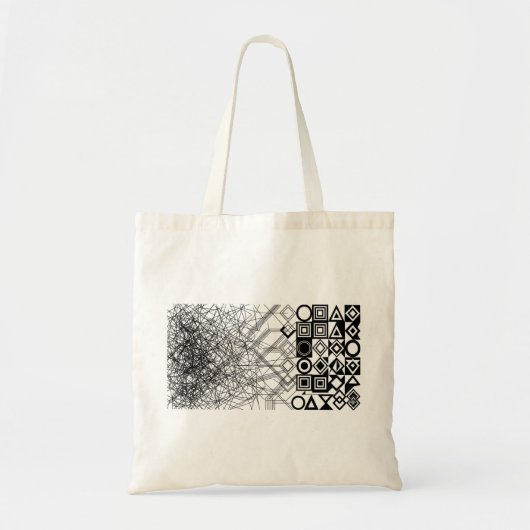 Chaos naar Orde Abstract Geometrisch Tote Bag (Voorkant)