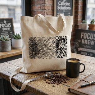 Chaos naar Orde Abstract Geometrisch Tote Bag