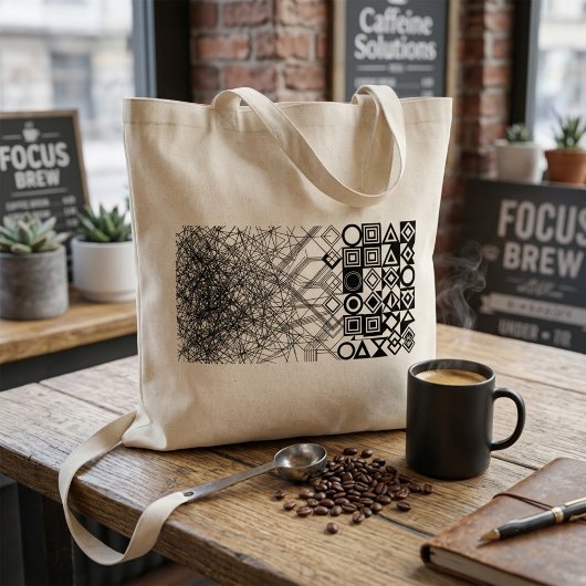 Chaos naar Orde Abstract Geometrisch Tote Bag
