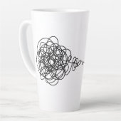 Chaos naar Zen in een Wrap-Around Design Latte Mok (Linkerhoek)