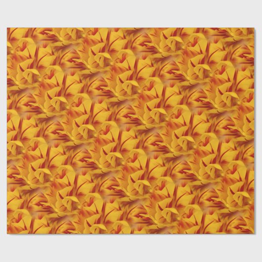 Chaos of Red & Yellow: Monsella Two-Tone Tulips Cadeaupapier (Vlak)