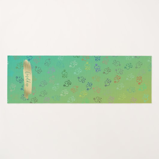 Chaos OMs | Green Ombre, Om Yogamat (Voorkant (horizontaal))