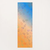 Chaos OMs | Oranje en blauwe ombre, om Yogamat (Achterkant)