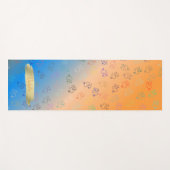 Chaos OMs | Oranje en blauwe ombre, om Yogamat (Voorkant (horizontaal))