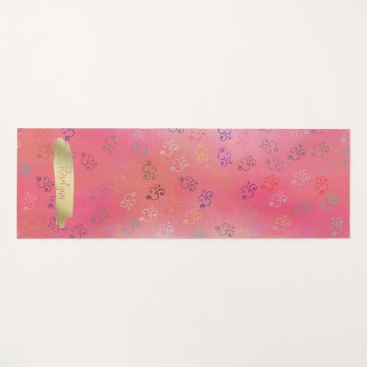 Chaos OMs | Red Ombre,  Om Yogamat (Voorkant (horizontaal))