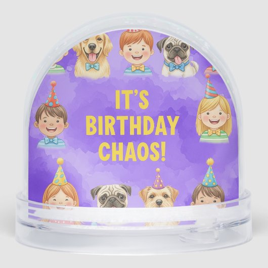 Chaos on Birthday beroemd gemaakt door Natasha Us Sneeuwbol (Achterkant)