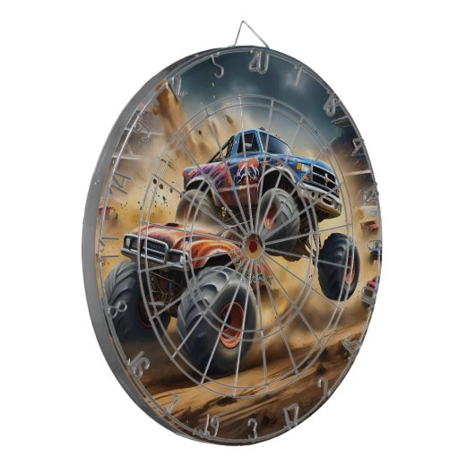 Chaos on Wheels: Monster Truck Smash Derby, Dartbord (Voorkant Links)