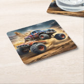 Chaos on Wheels: Monster Truck Smash Derby, Kartonnen Onderzetters (Schuin)