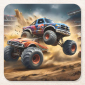 Chaos on Wheels: Monster Truck Smash Derby, Kartonnen Onderzetters (Voorkant)