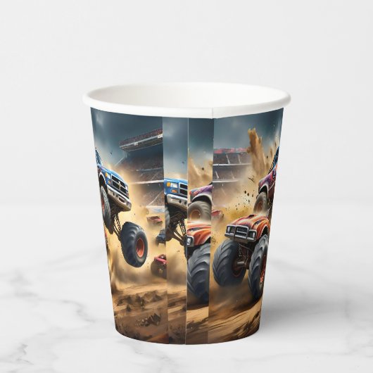Chaos on Wheels: Monster Truck Smash Derby, Papieren Bekers (Rechts)