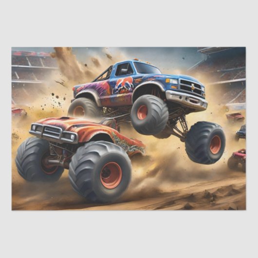 Chaos on Wheels: Monster Truck Smash Derby, Tissuepapier (Voorkant)