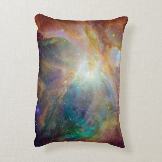 Chaos op het hart van Orion Spitzer Hubble Composi Accent Kussen (Achterkant (Verticaal))