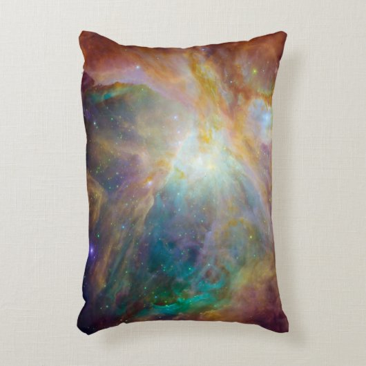 Chaos op het hart van Orion Spitzer Hubble Composi Accent Kussen (Voorkant(Verticaal))