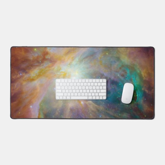 Chaos op het hart van Orion Spitzer Hubble Composi Bureaumat (Keyboard & Muis)
