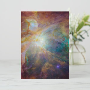 Chaos op het hart van Orion Spitzer Hubble Composi Feestdagenkaart