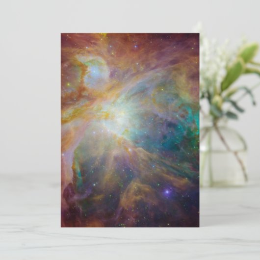 Chaos op het hart van Orion Spitzer Hubble Composi Feestdagenkaart (Staand voorkant)