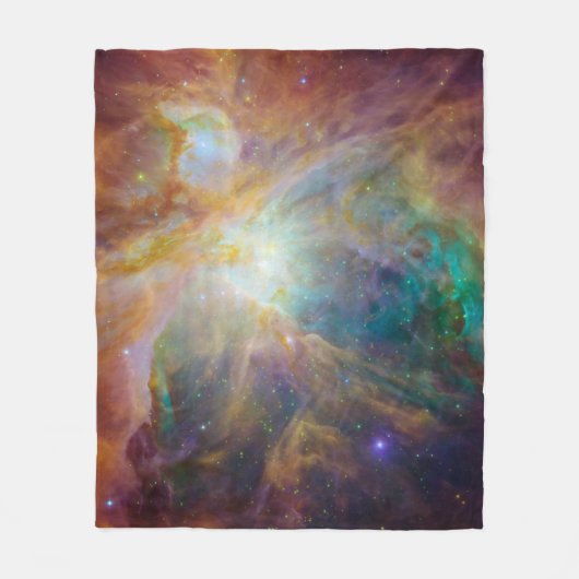 Chaos op het hart van Orion Spitzer Hubble Composi Fleece Deken (Voorkant)