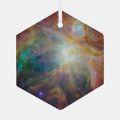 Chaos op het hart van Orion Spitzer Hubble Composi Glas Ornament (Achterkant)