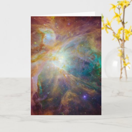Chaos op het hart van Orion Spitzer Hubble Composi Kaart (Gele Bloem)