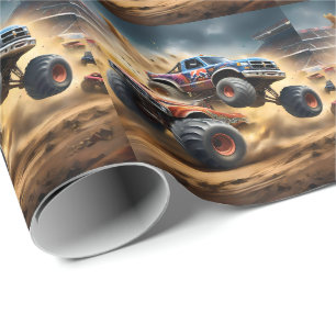 Chaos op wielen: Monster Truck slaat Derby Cadeaupapier