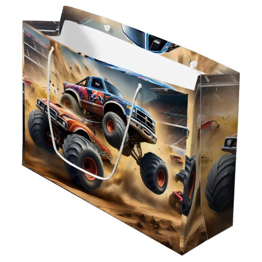 Chaos op wielen: Monster Truck slaat Derby Groot Cadeauzakje (Voorkant Gekanteld)