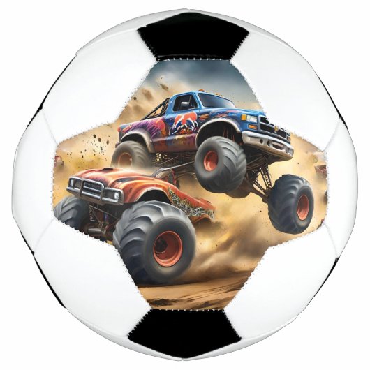 Chaos op wielen: Monster Truck slaat Derby Voetbal (Voorkant)