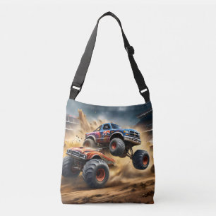 Chaos op wielen: Monstertruck Smash Derby Crossbody Tas
