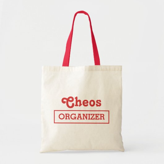 Chaos Organizer Minimalistisch Fun Typography Desi Tote Bag (Voorkant)