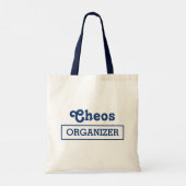 Chaos Organizer Minimalistisch plezier Typografie  Tote Bag (Achterkant)