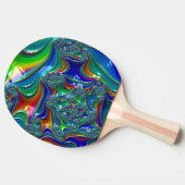 ~CHAOS ~ Origineel Fractal ~ Tafeltennisbatje (Zijkant)