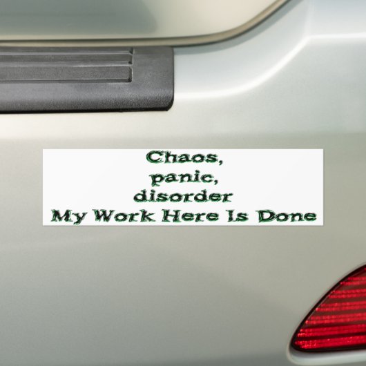 Chaos Panic Disorder Bumpersticker (Op auto)