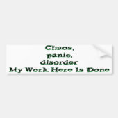 Chaos Panic Disorder Bumpersticker (Voorkant)