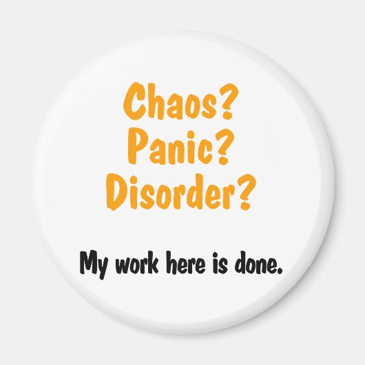 Chaos? Paniek? Stoornis? Magneet (Voorkant)
