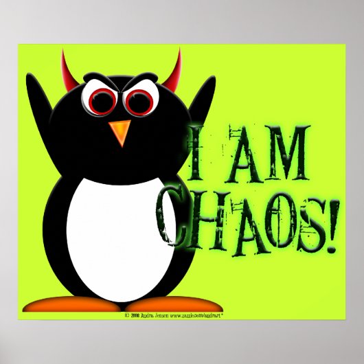 Chaos Penguin Poster (Voorkant)