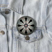 Chaos Revisited-knop Ronde Button 7,6 Cm (In situ)