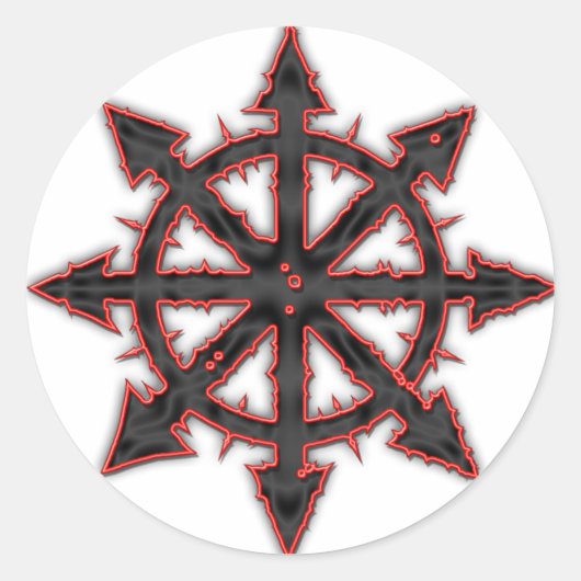 Chaos Ronde Sticker (Voorkant)