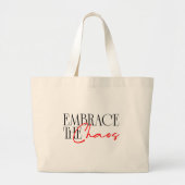 Chaos Script minimalistische typografie Grote Tote Bag (Voorkant)