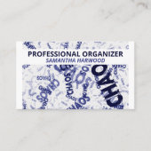 Chaos Slogan Design, Professional Organizer Visitekaartje (Voorkant)