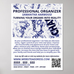 Chaos Slogan Design, professionele organisator Poster