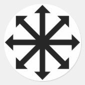 Chaos Star Ronde Sticker (Voorkant)