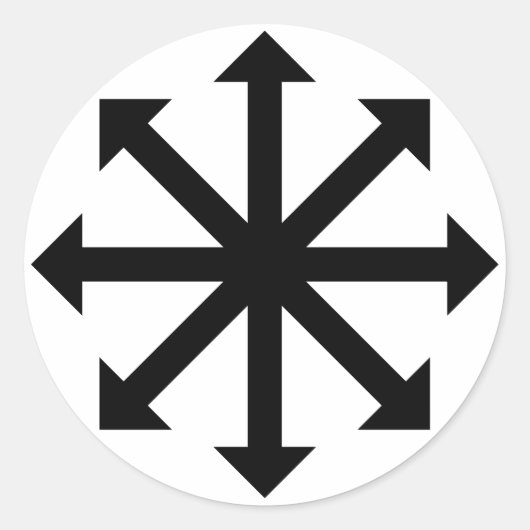 Chaos Star Ronde Sticker (Voorkant)