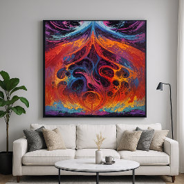 Chaos Storm - Kleurrijk Abstract Ontwerp Poster