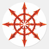 Chaos-symbool Ronde Sticker (Voorkant)