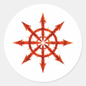 Chaos-symbool Ronde Sticker (Voorkant)