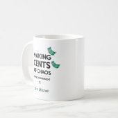Chaos te gelde maken, op maat gemaakt koffiemok (Voorkant links)