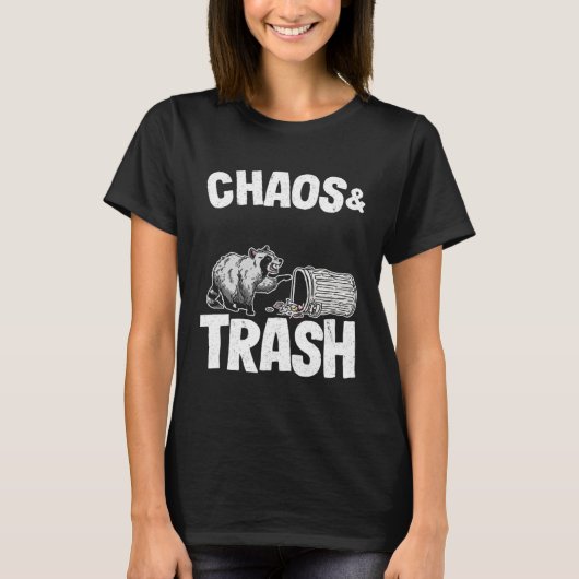 Chaos & Trash Garbage Panda Funny Raccoon 8 T-shirt (Voorkant)