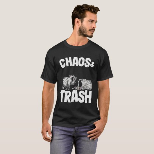 Chaos & Trash Garbage Panda Funny Raccoon 8 T-shirt (Voorkant volledig)