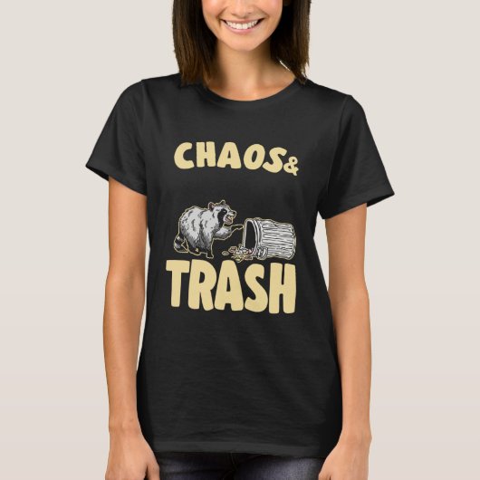 Chaos & Trash Garbage Panda  Raccoon  1 T-shirt (Voorkant)